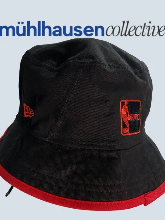 New Era Chicago Bulls Bucket Hat Windy City Black Red Size Large NBA - Picture 5 of 6